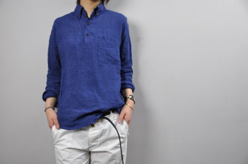 linenのボタンダウン 。。。_b0110582_20414448.jpg