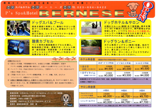 P\'s Spa＆Hotel　BERNESE　OPEN　4/27 予約開始_b0185375_8122795.jpg