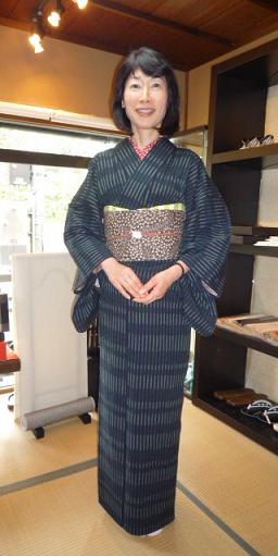 ご主人様の着物選びにお越し下さったご夫妻の着姿_f0181251_13103046.jpg