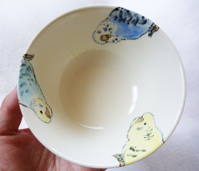 セキセイインコ　飯茶碗_d0123492_2215184.jpg