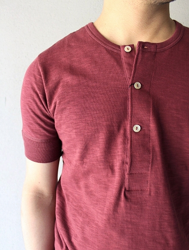 Merz b. Schwanen　 button facing shirt 1/4 - maroon (50/50 2-thread)_b0139281_15542567.jpg