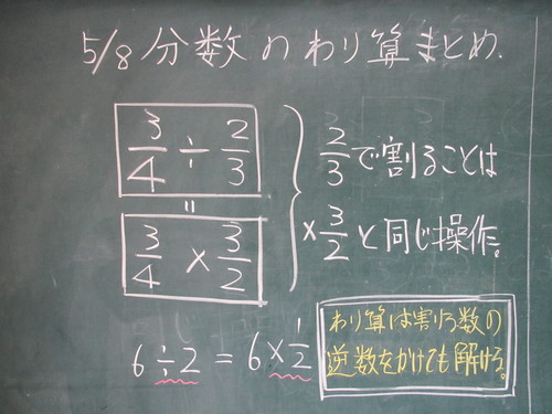 分数の授業9時間目 分数の割り算 石原清貴の算数教育ブログ