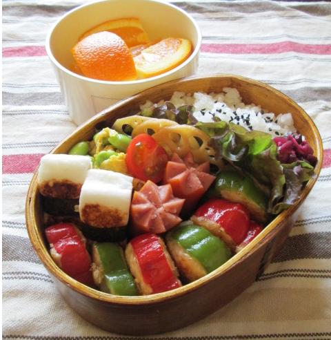 5 9 赤と緑のピーマンの肉詰めでお弁当と残り物で朝ごはん Yuka Sレシピ 5 9 赤と緑のピーマンの肉詰めでお弁当と残り物で朝ごはん Yuka Sレシピ