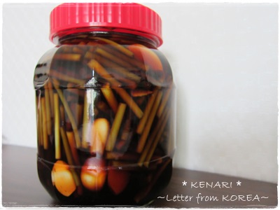 ニンニクの芽の醤油漬け 마늘쫑장아찌 マヌルチョンチャンアチ Kenari Letter From Korea