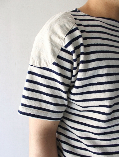 Nigel Cabourn　コットンリネンのボーダーバスクシャツ　_b0139281_12285631.jpg