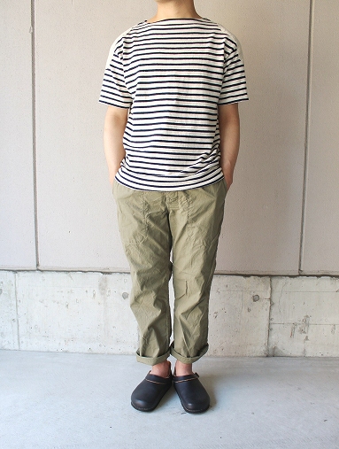 Nigel Cabourn　コットンリネンのボーダーバスクシャツ　_b0139281_12352487.jpg