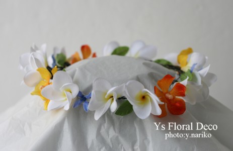 プルメリアの花冠 オーストラリアの新婦さんへ_b0113510_10555955.jpg