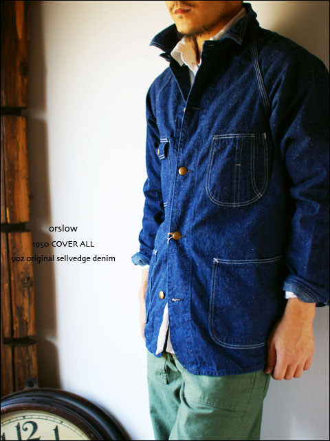 orslow [オアスロウ] 1950 COVER ALL 9OZ ORIGINAL selvedge denim カバーオール [01-6140]再入荷♪_f0051306_1924487.jpg