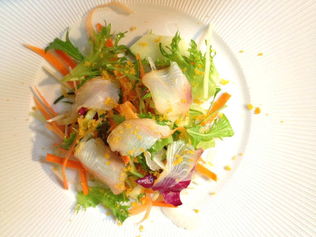 Insalata Di Muggine E Bottarga Al Profumo Di Fumo ボラとからすみの燻製の香るサラダ Zucca Da Vino Insalata Di Muggine E Bottarga Al Profumo Di Fumo ボラとからすみの燻製の香るサラダ Zucca Da Vino