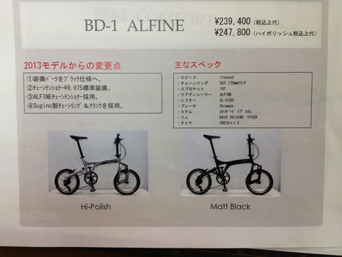 新型BD-1 ２０１４モデル : ShugakusoCycle(秀岳荘自転車)