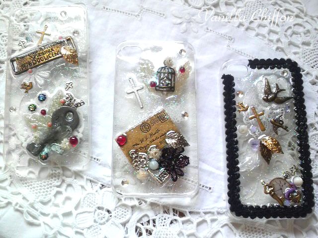 レジンのiphoneケース 第2弾 Vanilla Chiffon レジンのiphoneケース 第2弾 Vanilla Chiffon