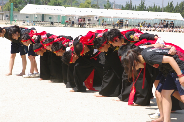13 玉名高校体育祭 応援団 人文字 応援団長 スクール８０９ 熊本県荒尾市の個別指導の学習塾です