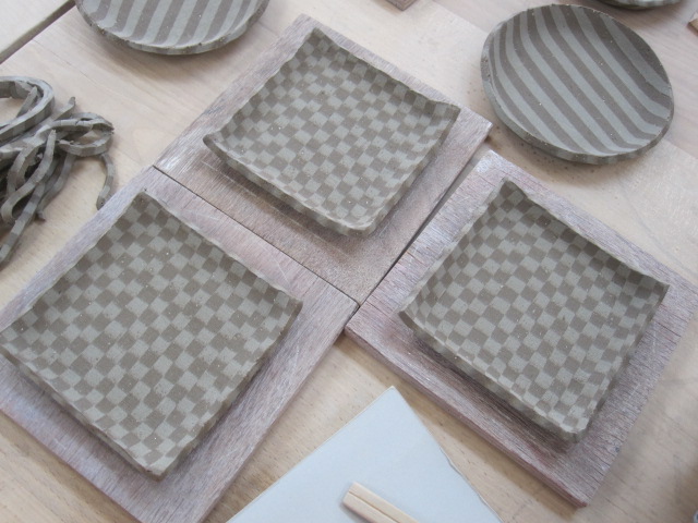 市松模様の作り方 その３ たびびとの陶芸日記
