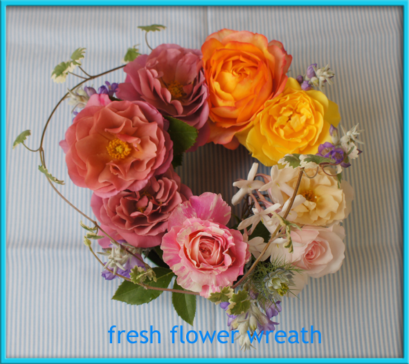 fresh　flower　wreathとガーデンプレート_c0139591_145564.jpg