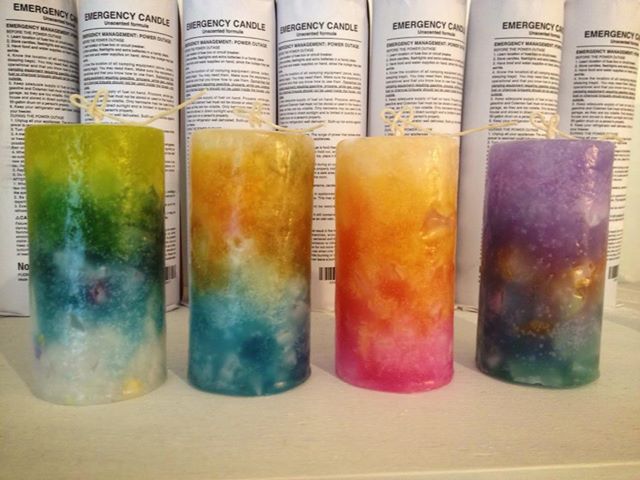 グラデーションキャンドル制作中 A Gleam Blog