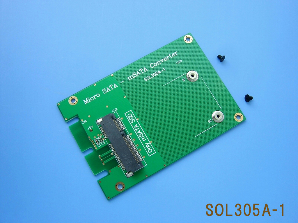 Micro SATA - mSATA Converter基板(SOL305A-1) : soltec 工房