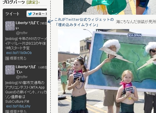 エキサイトブログに表示されなくなったtwitter公式ウィジェット 埋め込みタイムライン の再設定方法 ニューヨークの遊び方 エキサイトブログに表示されなくなったtwitter公式ウィジェット 埋め込みタイムライン の再設定方法 ニューヨークの遊び方