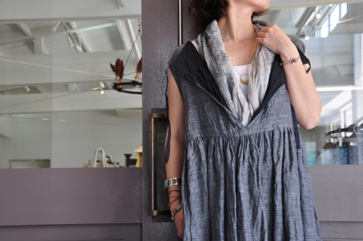 Back String Gather Dress・・・TOUJOURS_e0127399_1413482.jpg
