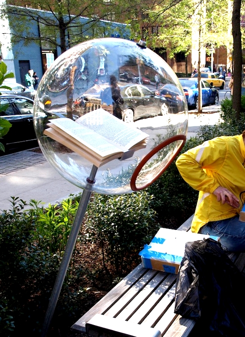 NYの街角に小さな無料図書館が登場中 Little Free Library / NYC_b0007805_13523690.jpg