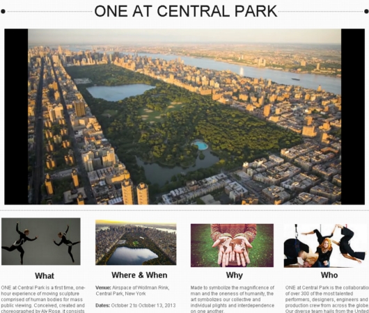 今秋ニューヨークに地上46メートルでの100名ものパフォーマーによるショーが登場!!! ONE at Central Park_b0007805_1014376.jpg