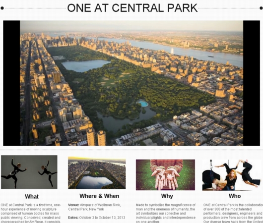 今秋ニューヨークに地上46メートルでの100名ものパフォーマーによるショーが登場!!!　ONE at Central Park_b0007805_1014376.jpg