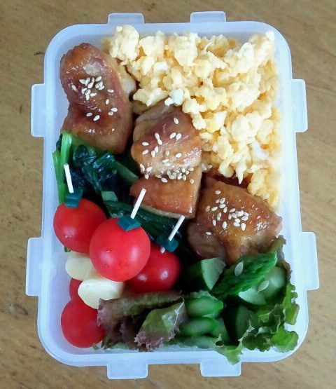 サラ弁。。。鶏の照り焼き弁当_a0211008_1741145.jpg