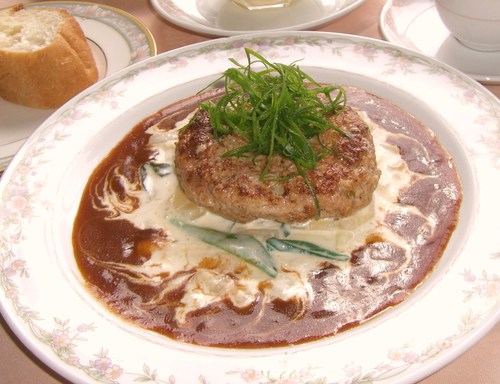 鴨と九条ネギのハンバーグ_d0162300_1594042.jpg