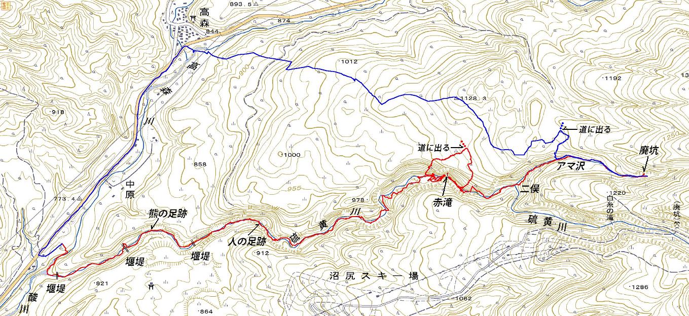 安達太良山硫黄川を捜索遡行 ～ ２０１３年６月２９日_f0170180_1951274.jpg