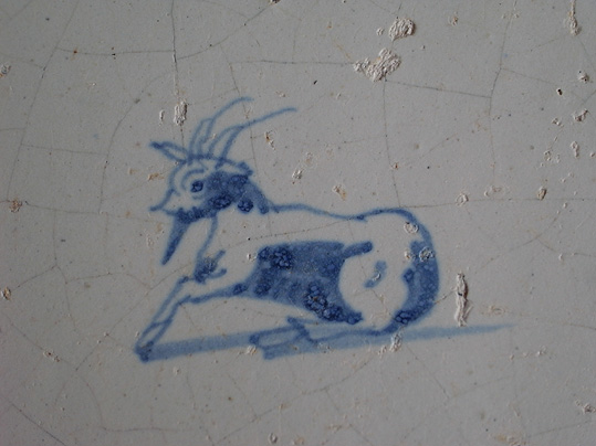 デルフトタイル そり遊び 何かを運ぶ人 帽子落ちてますよ 木製