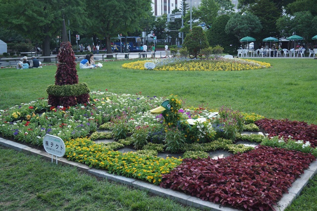 ⑥札幌大通公園の花、参議院選挙頑張れ維新の会、安倍総理自民党と維新の会の連合を、安倍総理に超・期待_d0181492_0263084.jpg