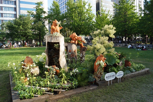 ⑥札幌大通公園の花、参議院選挙頑張れ維新の会、安倍総理自民党と維新の会の連合を、安倍総理に超・期待_d0181492_0302638.jpg