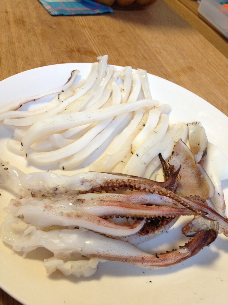 スルメイカ料理 刺身 沖干し 煮付け 肝焼き 鎌倉で釣り三昧