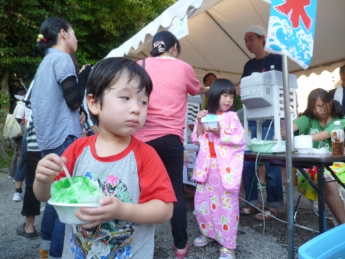 真夏日の今日、孫と一緒にジャガイモの収穫そして矢川神社の七夕祭り_b0100062_20423293.jpg