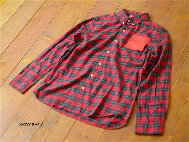 KATO\' BASIC [カトー ベーシック] チェックボタンダウンシャツ RED [BS230136] _f0051306_1817946.jpg