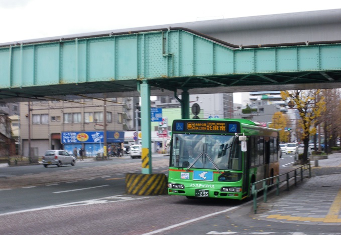 水前寺駅通り 熊本市中央区 ウエスタンビュー 九州の路線バス沿線風景サイト