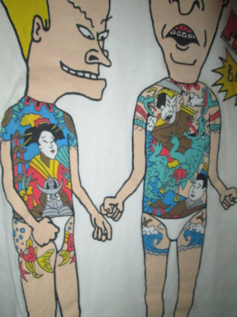 90s□MTV Beavis and Butt Head□和柄タトゥー Tシャツ 90年代