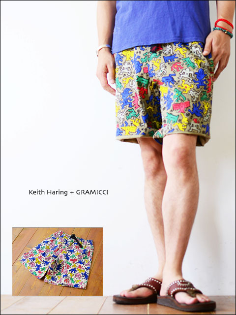 レア品　グラミチ×キースヘリング　総柄　ショートパンツ XL GRAMICCI(グラミチ) / ×キースヘリング/ショートパンツ/XL
