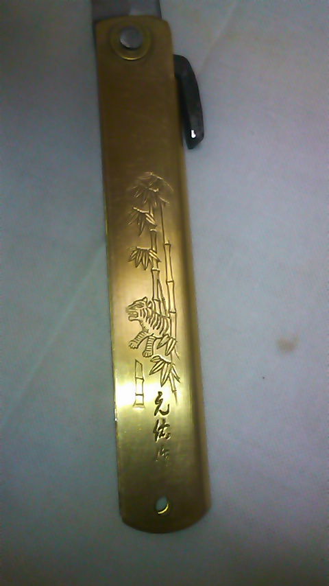 電工ナイフを研ぐ 肥後守 竹虎 London Made