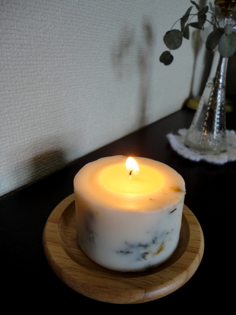 flower　soy　candle　～試し～_e0220544_17524219.jpg