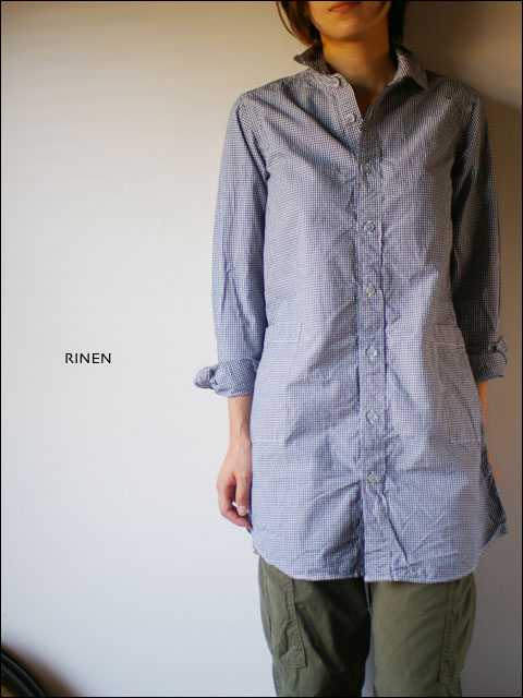 RINEN [リネン] 80/2 ダウンプルーフ レギュラーカラーロングシャツ ４型再入荷です♪_f0051306_1544052.jpg