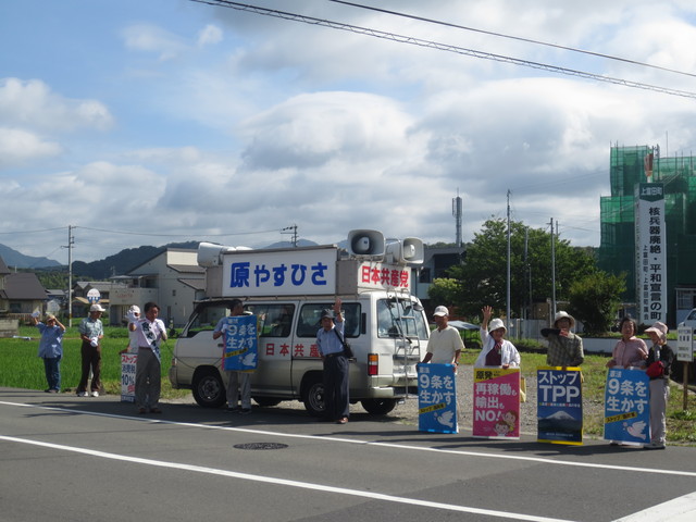 公示9日め、原候補者隊、ようやく地元西牟婁入り_f0129416_19555.jpg