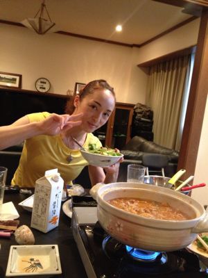 ハンマー投げ 室伏ゆかちゃんと⭐️キムチ鍋_c0151965_13201344.jpg