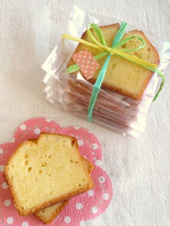 レモンケーキのラッピング Mamikono ハレの日のお菓子