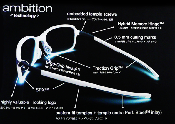 アディダス青少年用スポーツ対応メガネフレームambition a897入荷!_c0003493_15431862.jpg