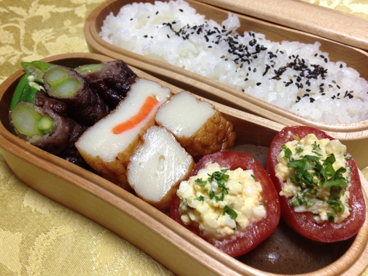 ７月１７日　牛肉のアスパラ巻弁当_b0044825_1231138.jpg