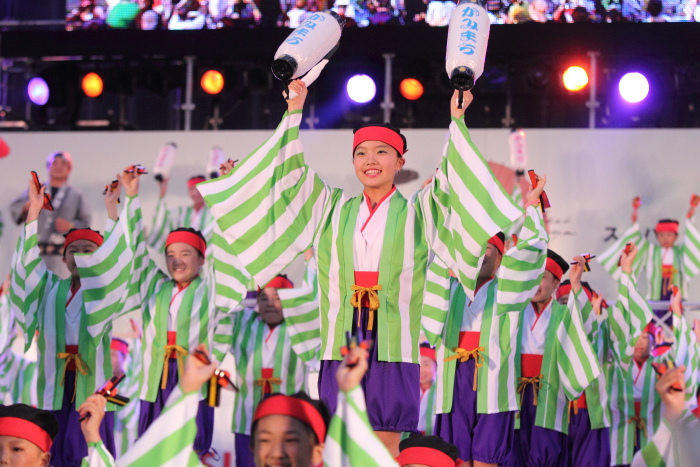 第59回よさこい祭り 前夜祭 上町よさこい鳴子連 その1_a0077663_8165134.jpg