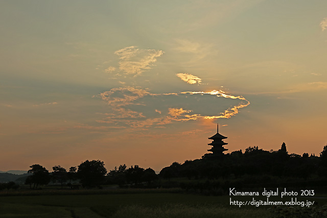 備中国分寺の夕景　7/21_c0083985_10394725.jpg