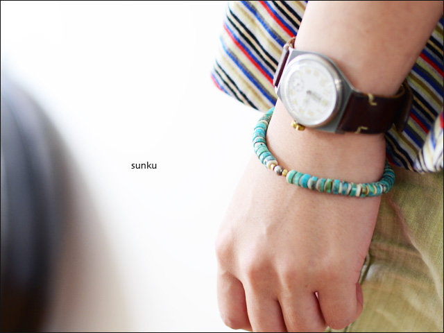 Sunku 39 [サンク] Heishi Turquoise Bracelet [SK-049] ヒーシーターコイズブレスレット _f0051306_232989.jpg