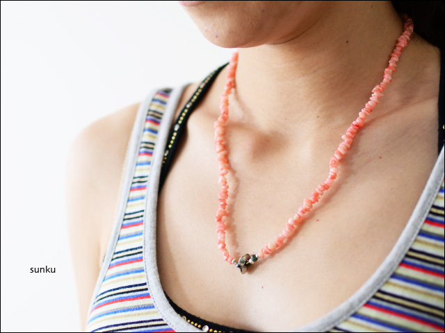 Sunku 39 [サンク] Pink Coral Necklace &Bracelet 珊瑚[SK-052] ピンクコーラルネックレス&ブレスレット_f0051306_2331323.jpg
