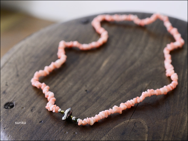 Sunku 39 [サンク] Pink Coral Necklace &Bracelet 珊瑚[SK-052] ピンクコーラルネックレス&ブレスレット_f0051306_2331471.jpg